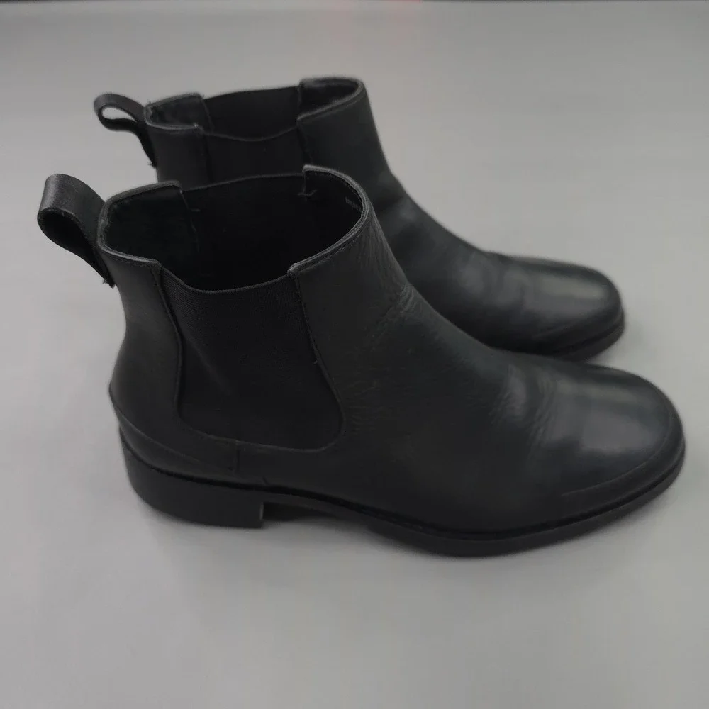 Cole Haan Boots Mens 8.5 Black Leather Air Chelsea Ankle Lug Sole Pull On